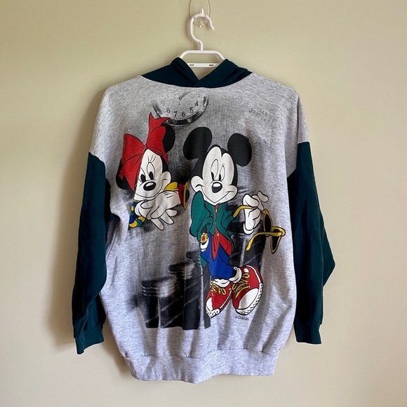 Vintage Disney Mickey and Minnie Hooded Sweater - Picture 1 of 4